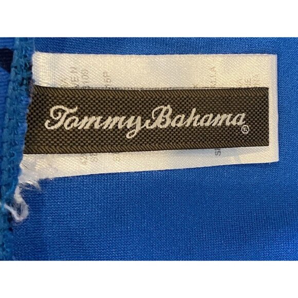 Tommy Bahama Sweetheart Bust Halter Marlin Print Blue Contrast Swimsuit Size 16 - Picture 5 of 6